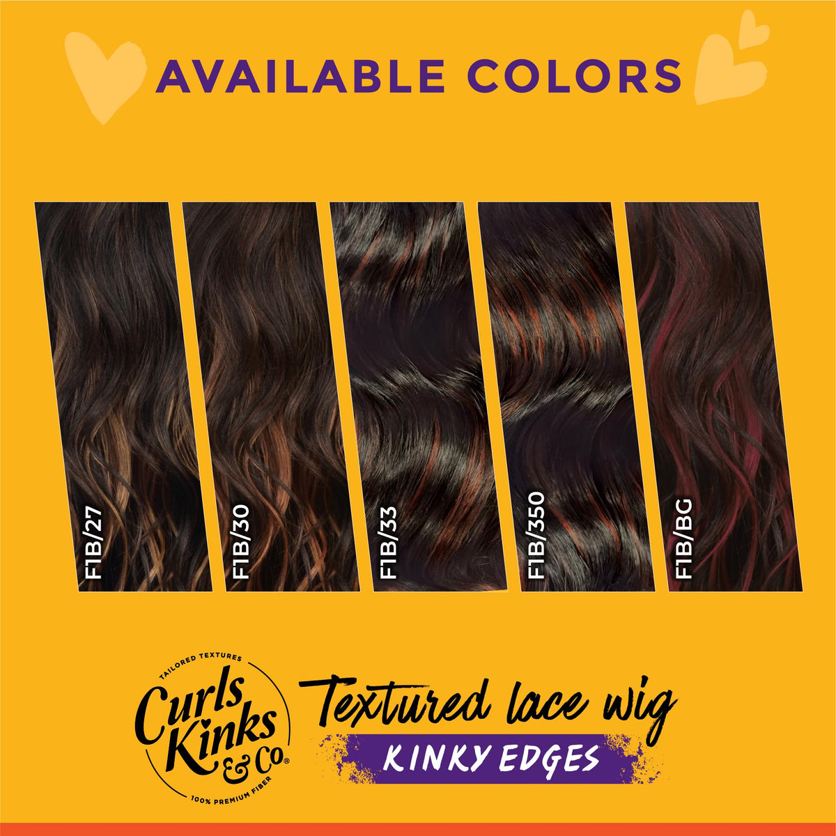 Sensationnel Curls Kinksandco Kinkyedges Wig-Kinky Straight 18 Inch, F1B/27