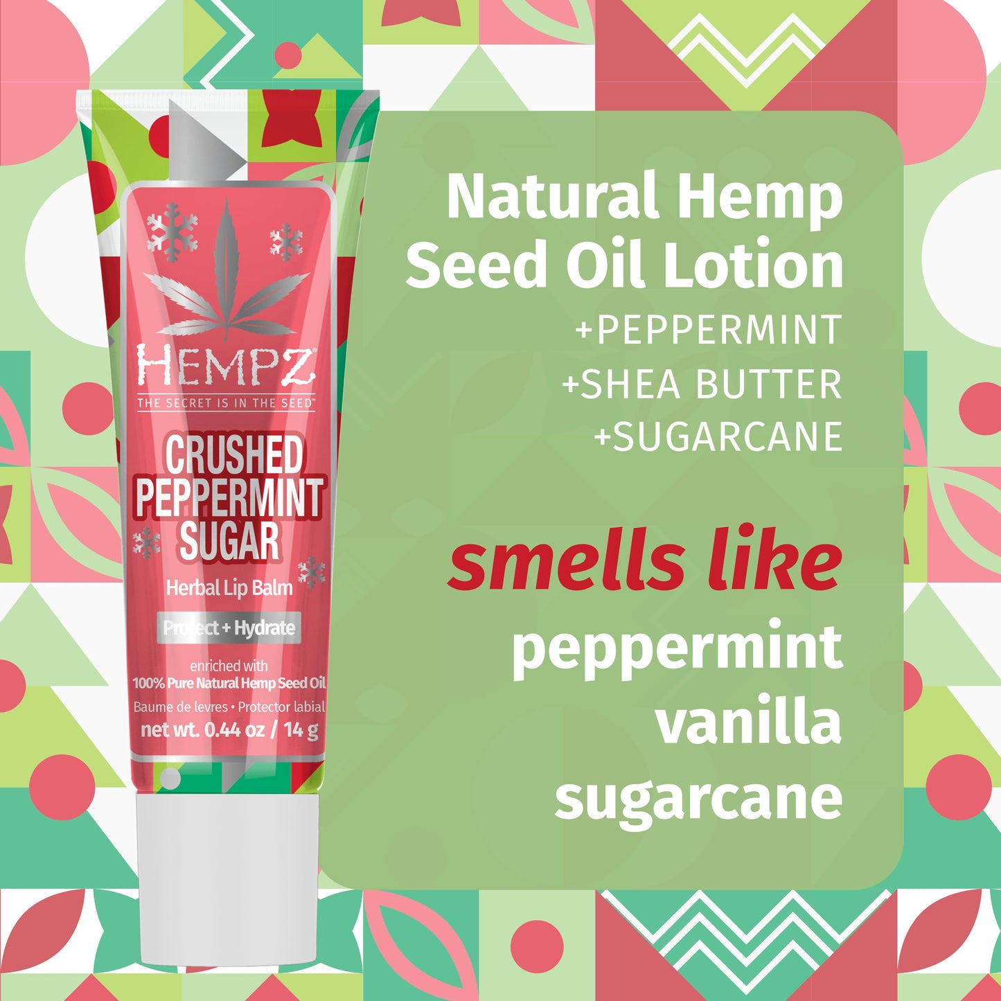 Hempz Crushed Peppermint Sugar Gift Set , Body Lotion and Lip Balm, for Men & Women Beauty & Personal Care Hempz