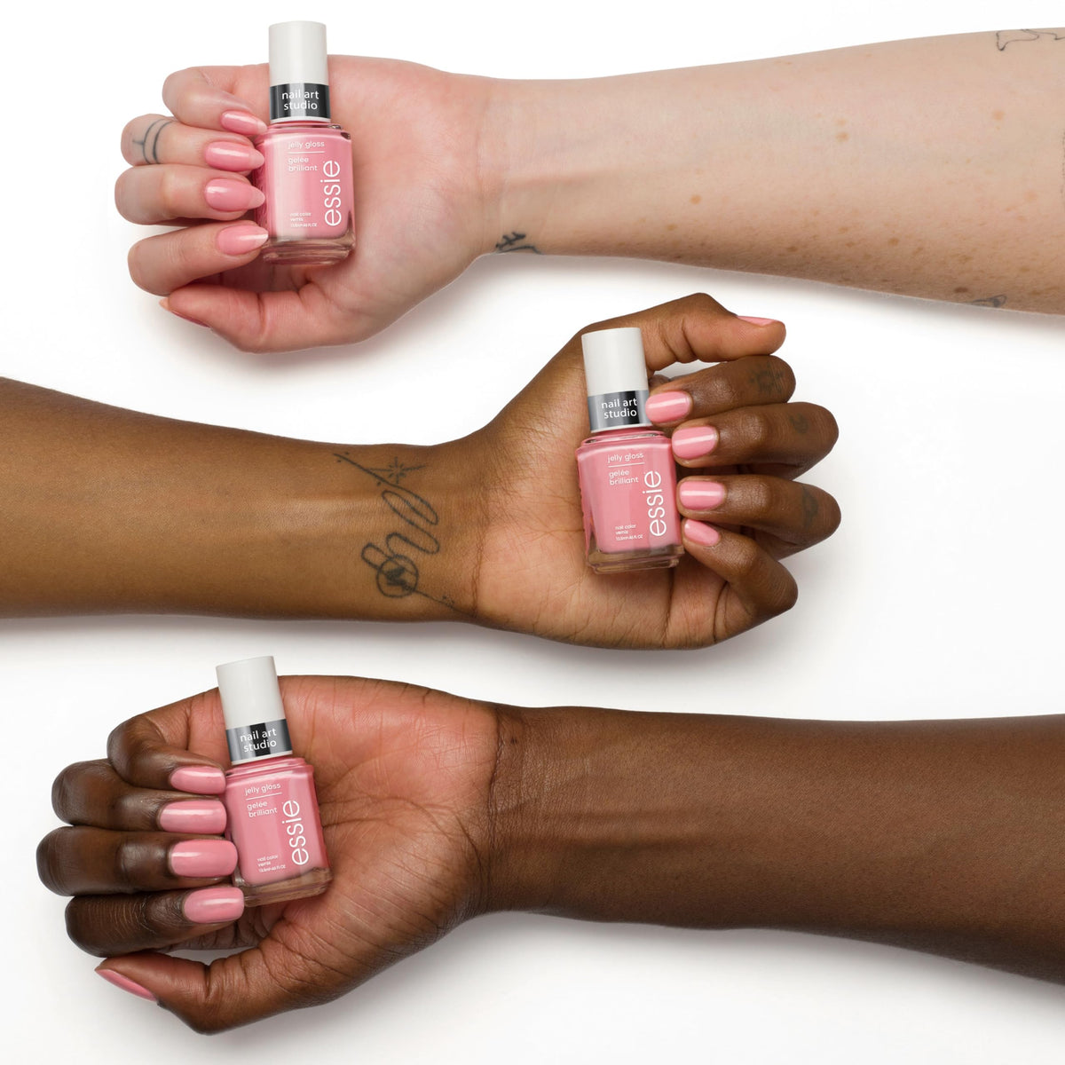 essie Nail Art Studio Jelly Gloss Polish, Vegan, Sheer Pink Nail Polish, Blush Jelly, 0.46 Fl Oz