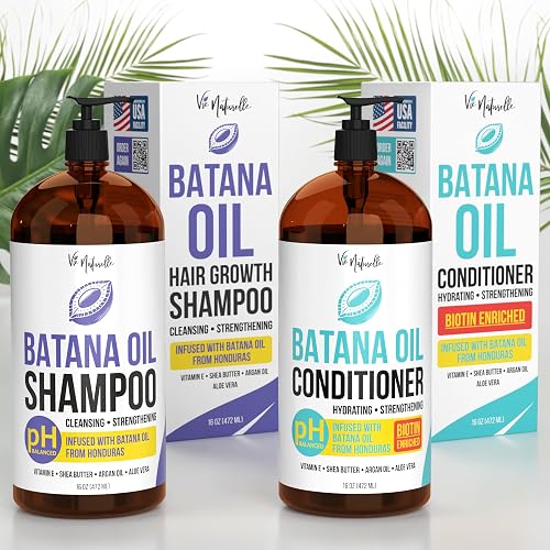 Vie Naturelle Hair Growth Shampoo and Conditioner Set - Batana Oil for Thinning Hair Men Women - 16 oz Each Beauty & Personal Care Vie Naturelle