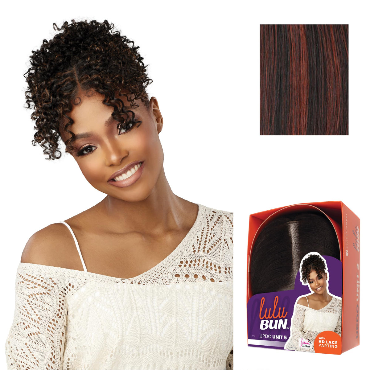 Sensationnel Lulu Bun Updo Hairextensions-Unit 5,F1B/350