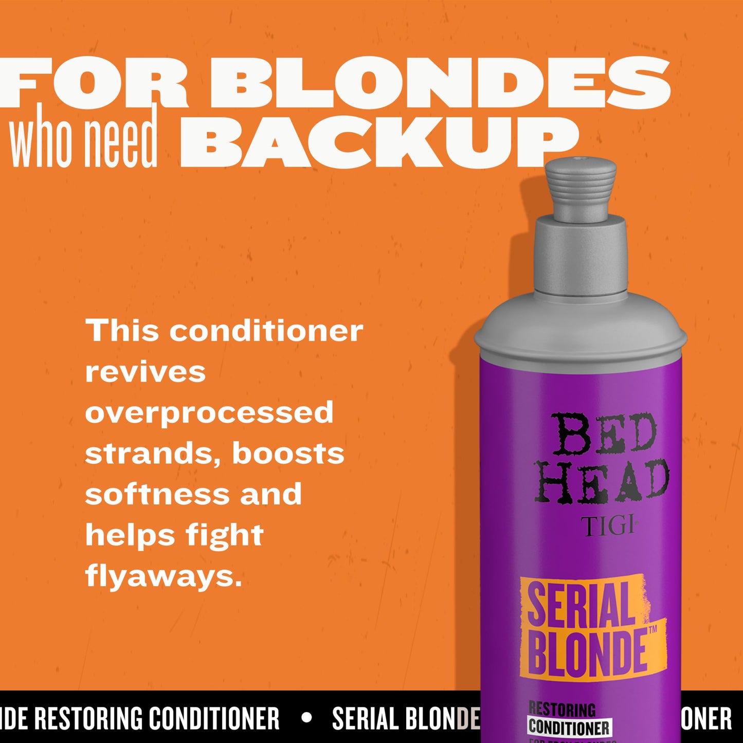 TIGI Bed Head Serial Blonde Restoring Conditioner for Damaged Blonde Hair, Hydrolyzed Keratin, 13.53 fl oz Beauty & Personal Care TIGI