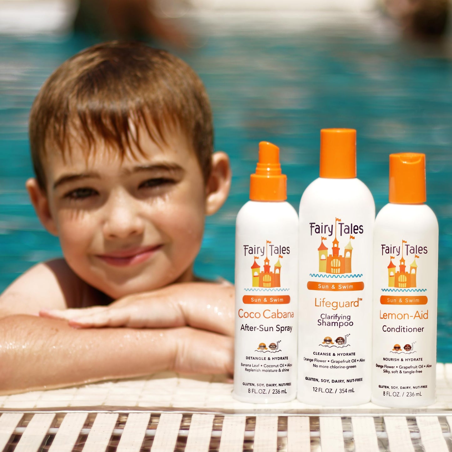 Fairy Tales Sun & Swim Shampoo & Conditioner for Kids - Chlorine Removal Swim Shampoo, Removes Green Pool Tones, Sea Salt & Mineral Buildup Beauty & Personal Care Fairy Tales