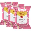 Burt's Bees Pink Grapefruit Face Wipes, for All Skin Types, Hydrating Makeup Remover & Facial Cleansing Towelettes, 30 Ct. (3-Pack) Beauty & Personal Care Burt's Bees