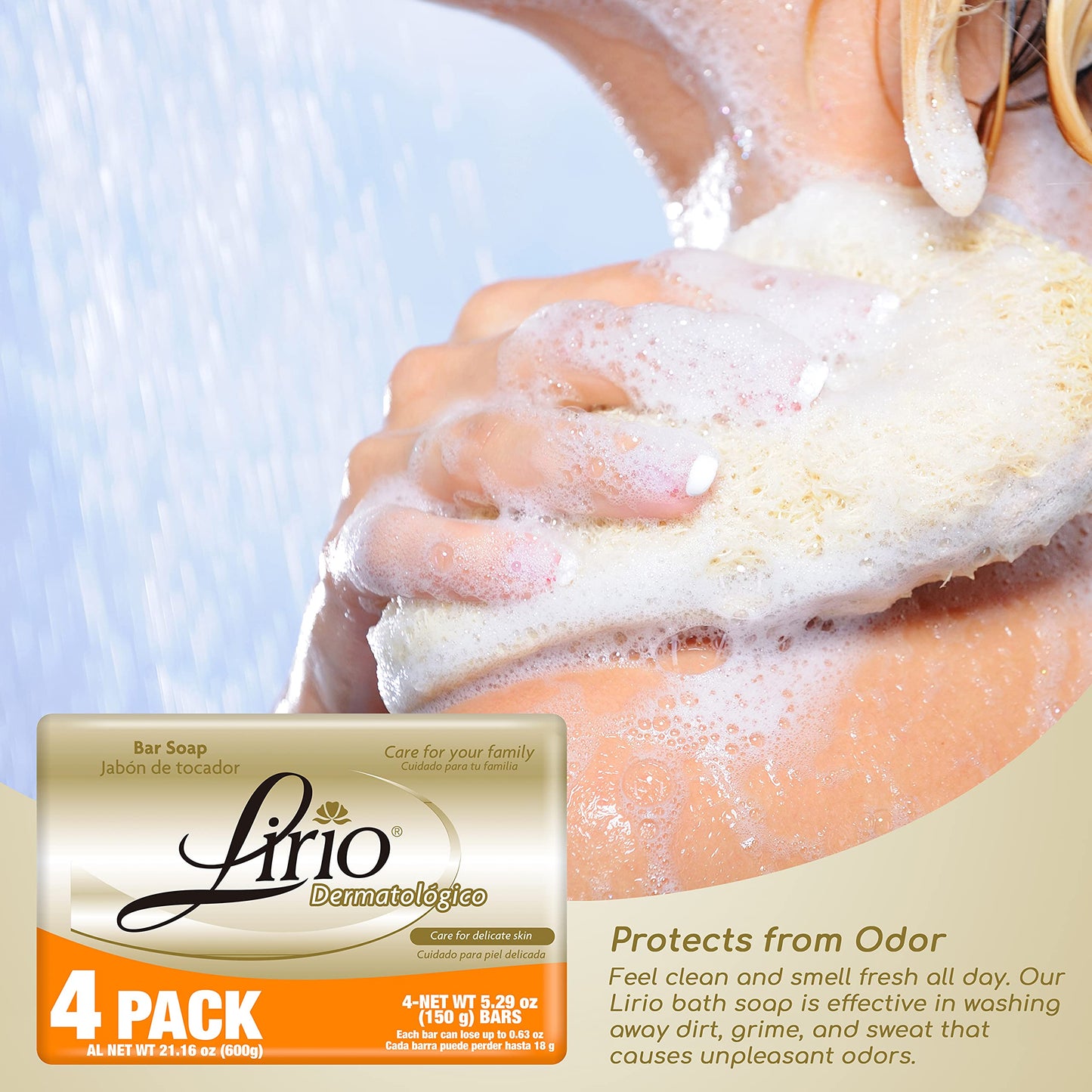 Lirio Derma Bar Soap, Dermatologico Body Soap, 5.3 Ounce, Pack of 4 Beauty & Personal Care Lirio