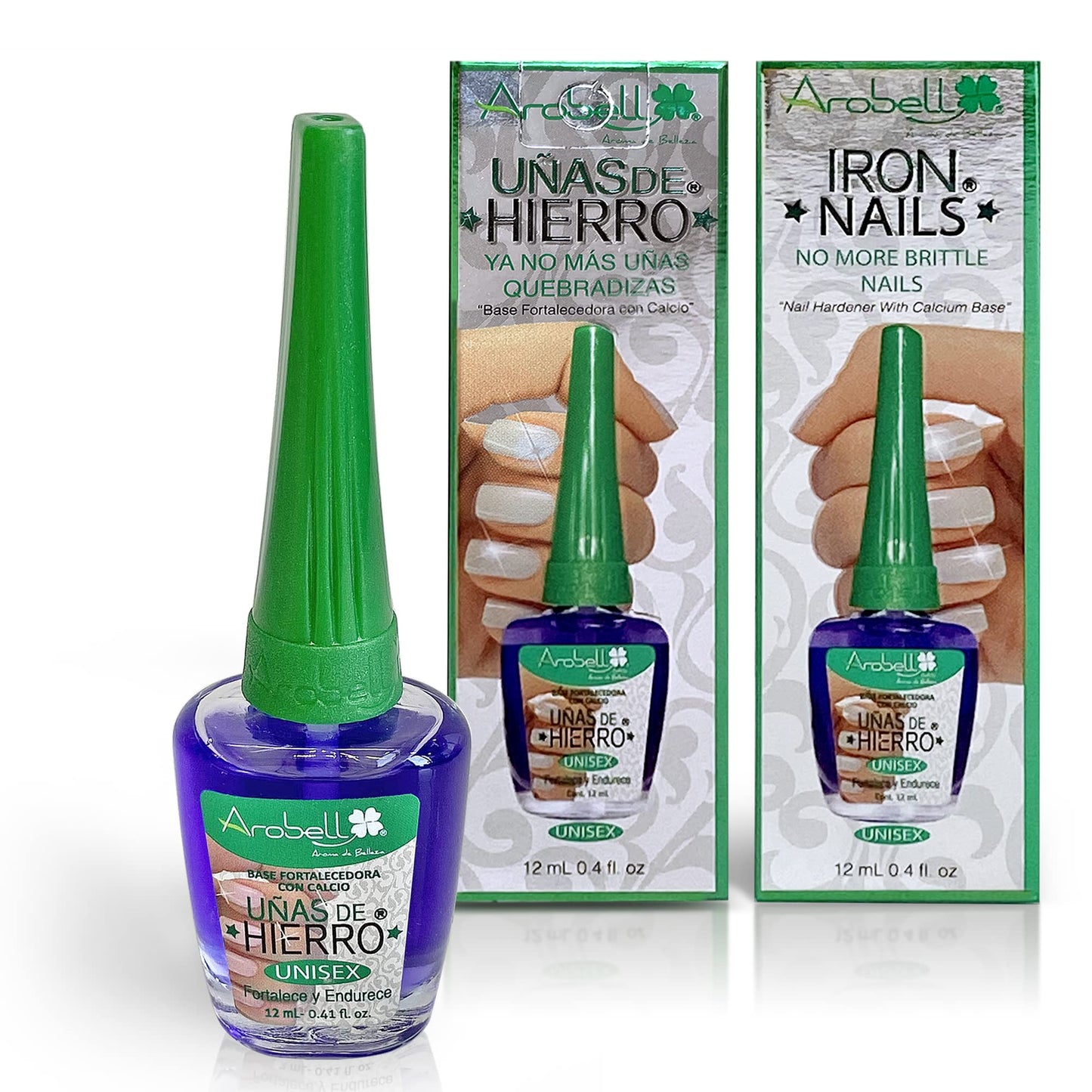 Arobell Iron Nail Hardener, No more brittle nails, for Unisex, 0.4 Ounce Beauty & Personal Care AROBELL
