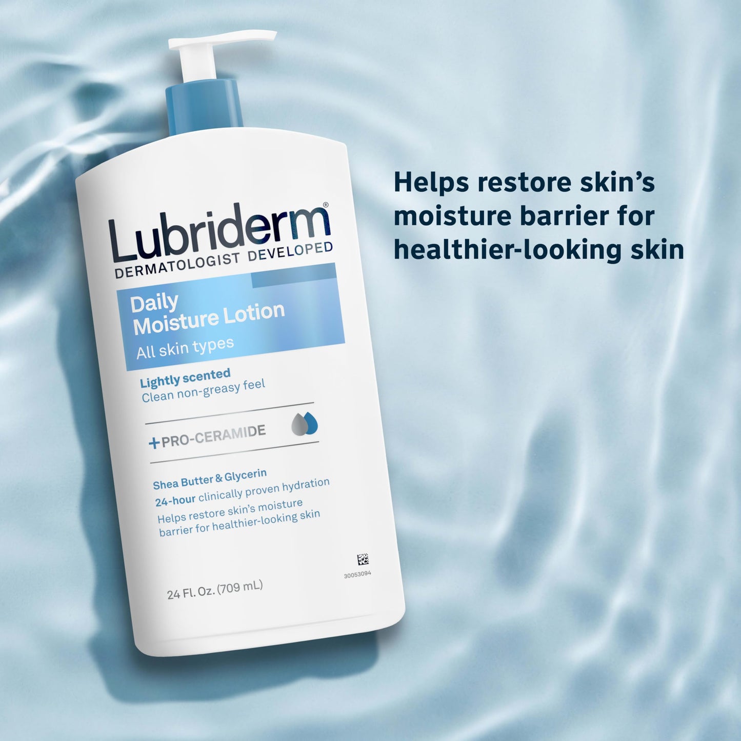 Lubriderm Daily Moisture Body Lotion + Pro-Ceramide, Body Lotion for Dry Skin, Shea Butter, Glycerin, Lightly Scented Hand Lotion, Non-Greasy 24-Hour Beauty & Personal Care Lubriderm
