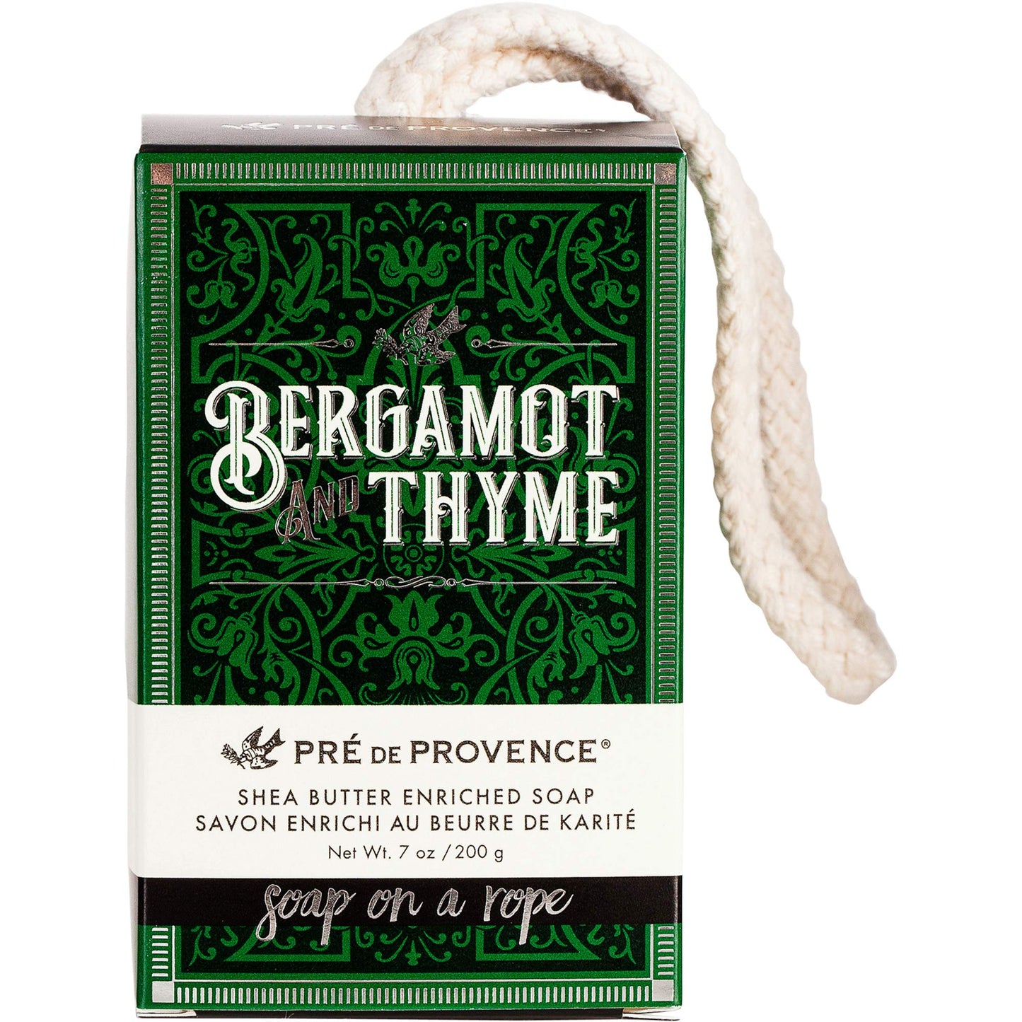Pre de Provence Soap on a Rope Shea Butter Enriched French Bar Soap, 200g, Bergamot & Thyme Beauty and Personal Care Pre de Provence
