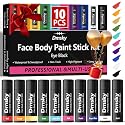 Dmsky 10 Packs Eye Black Sports Stick for Football, Baseball, Softball-Anti-Glare Face Body Paint Stick Kit,Water-Proof Eye Sports Paint Sticks,10 Beauty & Personal Care Dmsky