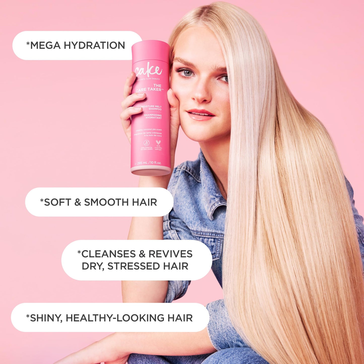 Cake Beauty Moisturizing Shampoo, The Care Taker - Hydrates and Replenishes Dry Hair - With Coconut Water, Hyaluronic Acid & Shea Butter - For All Beauty & Personal Care Cake Beauty