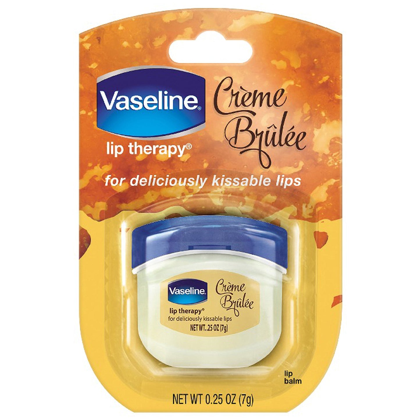 Vaseline Lip Balm for Instantly Soft Smooth Lips Crème Brûlée Lip Balm Locks In Moisture to Improve Hydration 0.25 oz Beauty & Personal Care Vaseline