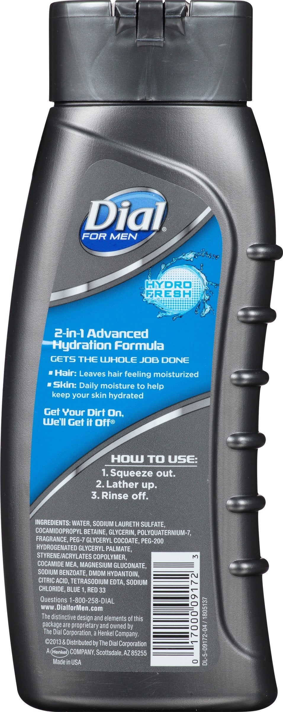 Dial For Men Hair + Body Wash, Hydro Fresh 16 oz (Pack of 4) Beauty & Personal Care Dial