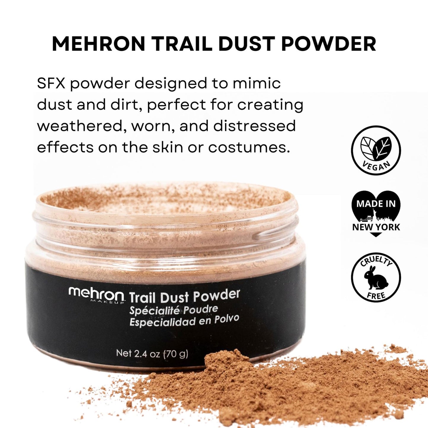 Mehron Makeup Special Effects Powder (2.4 ounce) (Trail Dust) Beauty & Personal Care Mehron