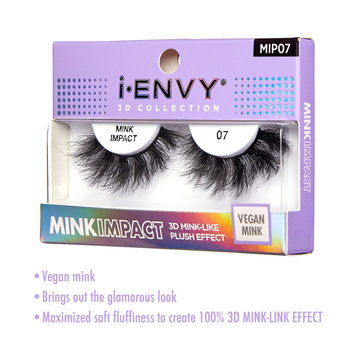 i-Envy False Lashes 3D Mink-Like Plush Impact Natural to Dramatic Vegan Eyelashes Beauty & Personal Care i•ENVY