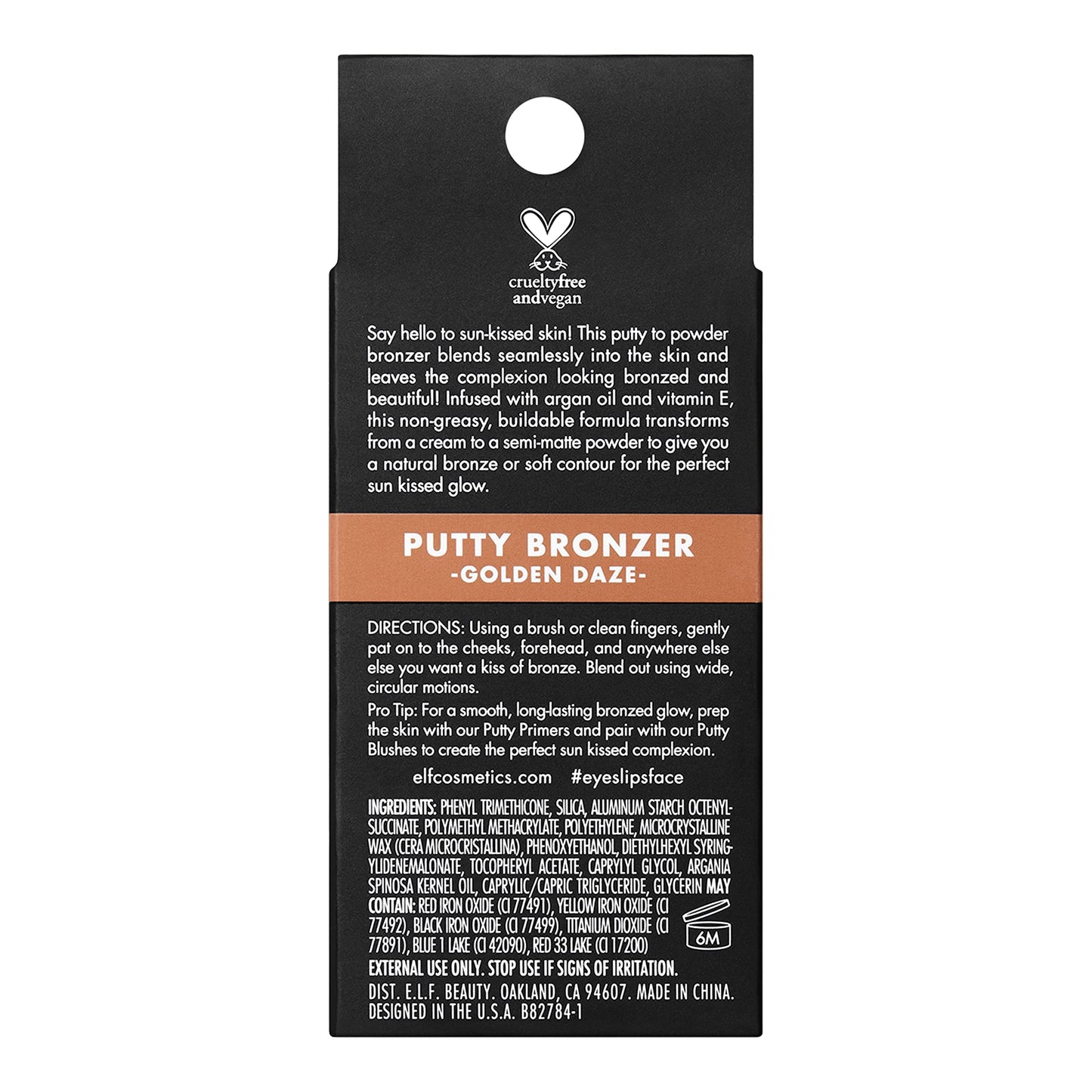 e.l.f. Putty Bronzer, Creamy & Highly Pigmented Formula, Creates a Long-Lasting Bronzed Glow, Infused with Argan Oil & Vitamin E, Golden Daze, 0.35 Oz Beauty & Personal Care e.l.f.
