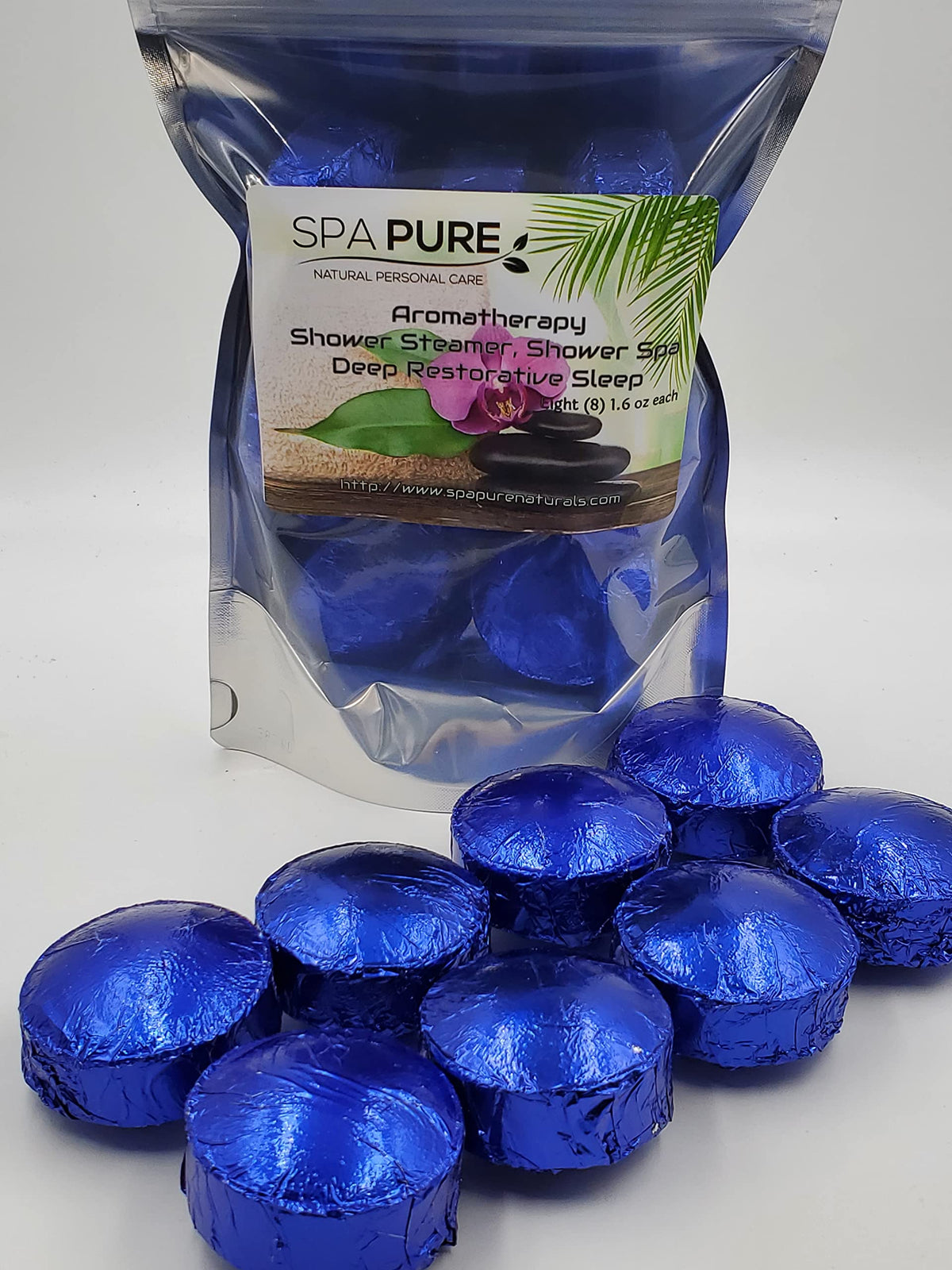 Spa Pure Deep Restorative Sleep: Shower Bomb Aromatherapy, 100% Natural/Organic Essential Oils - Transform Your Shower - Transform Your Mood (8… Beauty & Personal Care Spa Girl/Spa Pure