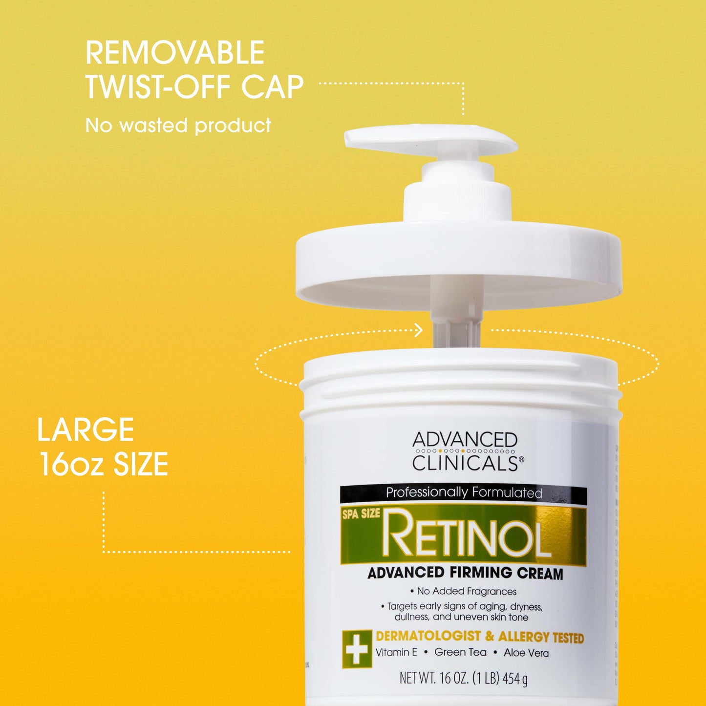 Advanced Clinicals Unscented Retinol Body Lotion & Face Moisturizer + Coconut Oil Body Cream For Women & Men | 2PC Skincare Set Helps Reduce Beauty & Personal Care Advanced Clinicals