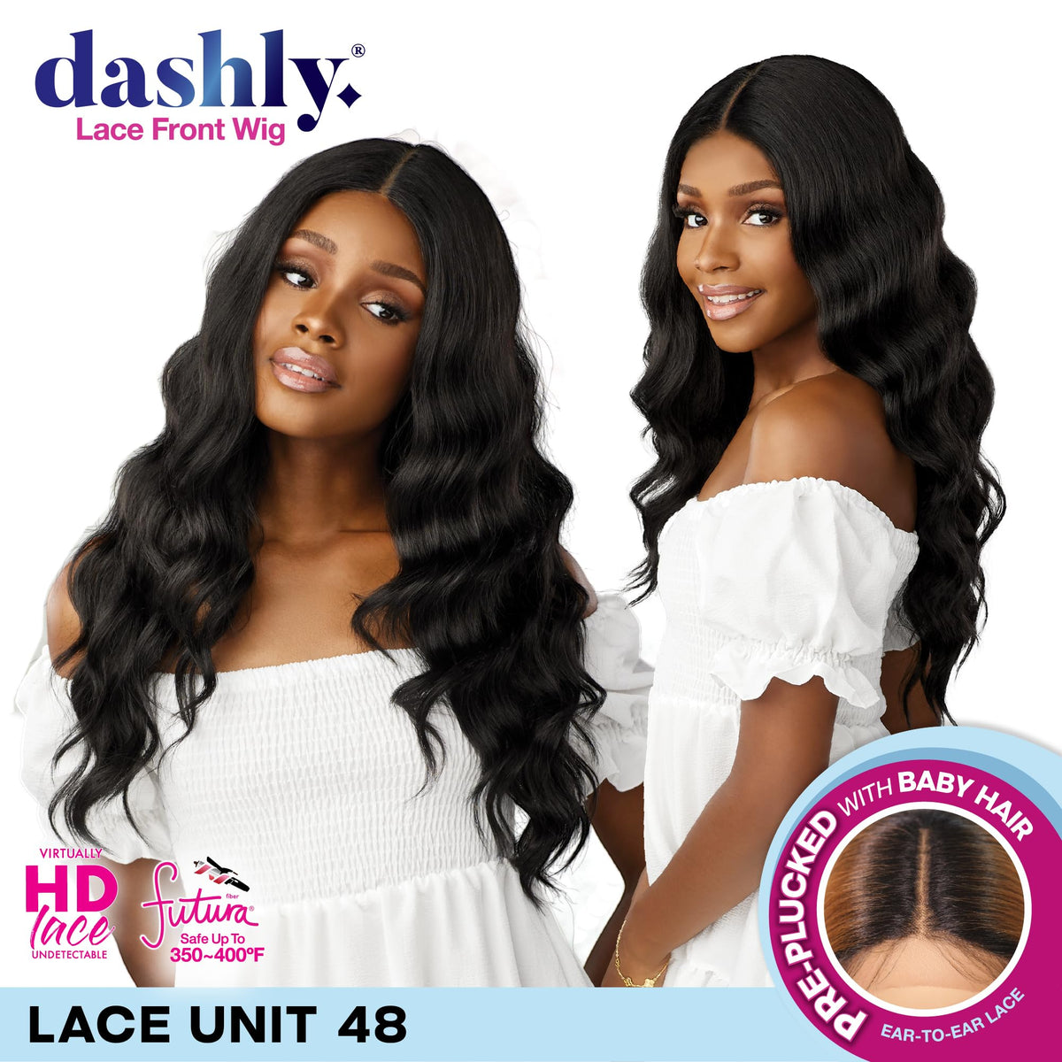 Sensationnel Dashly Lace Front Wig-Unit 48, 1 JETBLACK