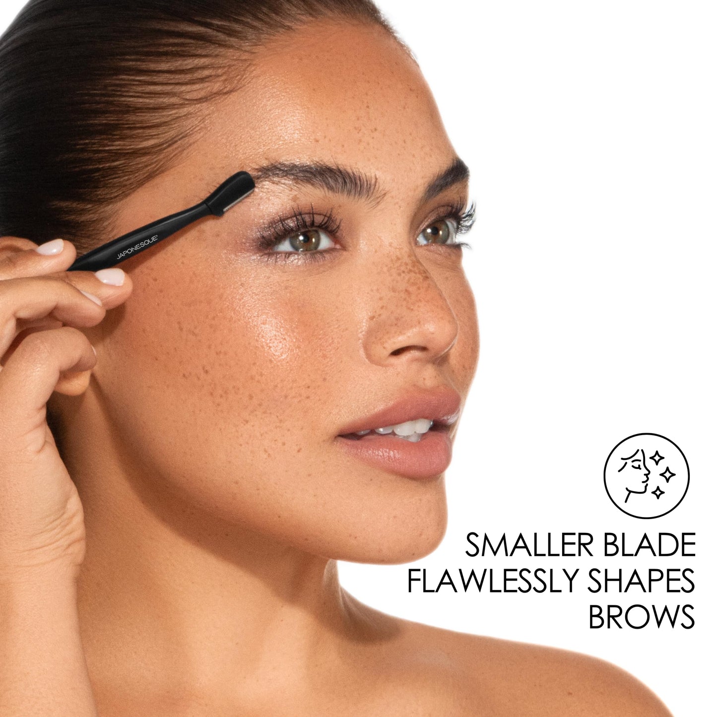 Japonesque Brow Touch Up Razors with Ultra-Sharp Stainless Steel Blades, for Removal of Unwanted Facial Hair and Peach Fuzz, Protective Blade Cover Beauty & Personal Care JAPONESQUE