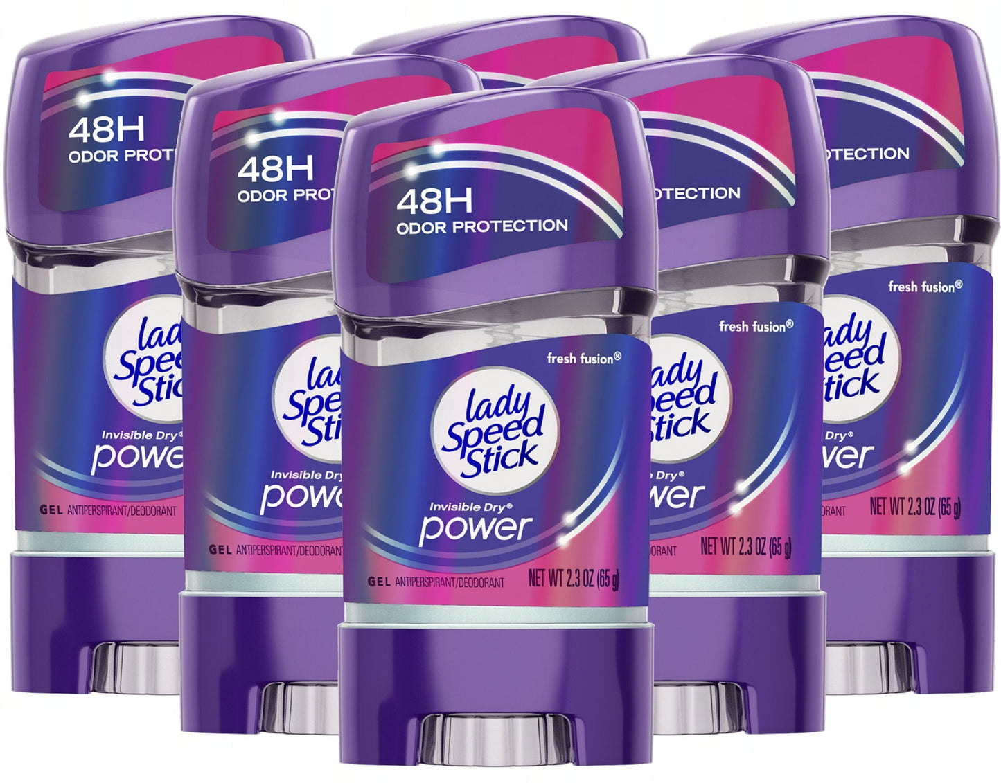Lady Speed Stick Invisible Dry Power Antiperspirant Deodorant Gel for Women, Fresh Fusion - 2.3 ounce (6 Pack) Beauty and Personal Care Lady Speed Stick