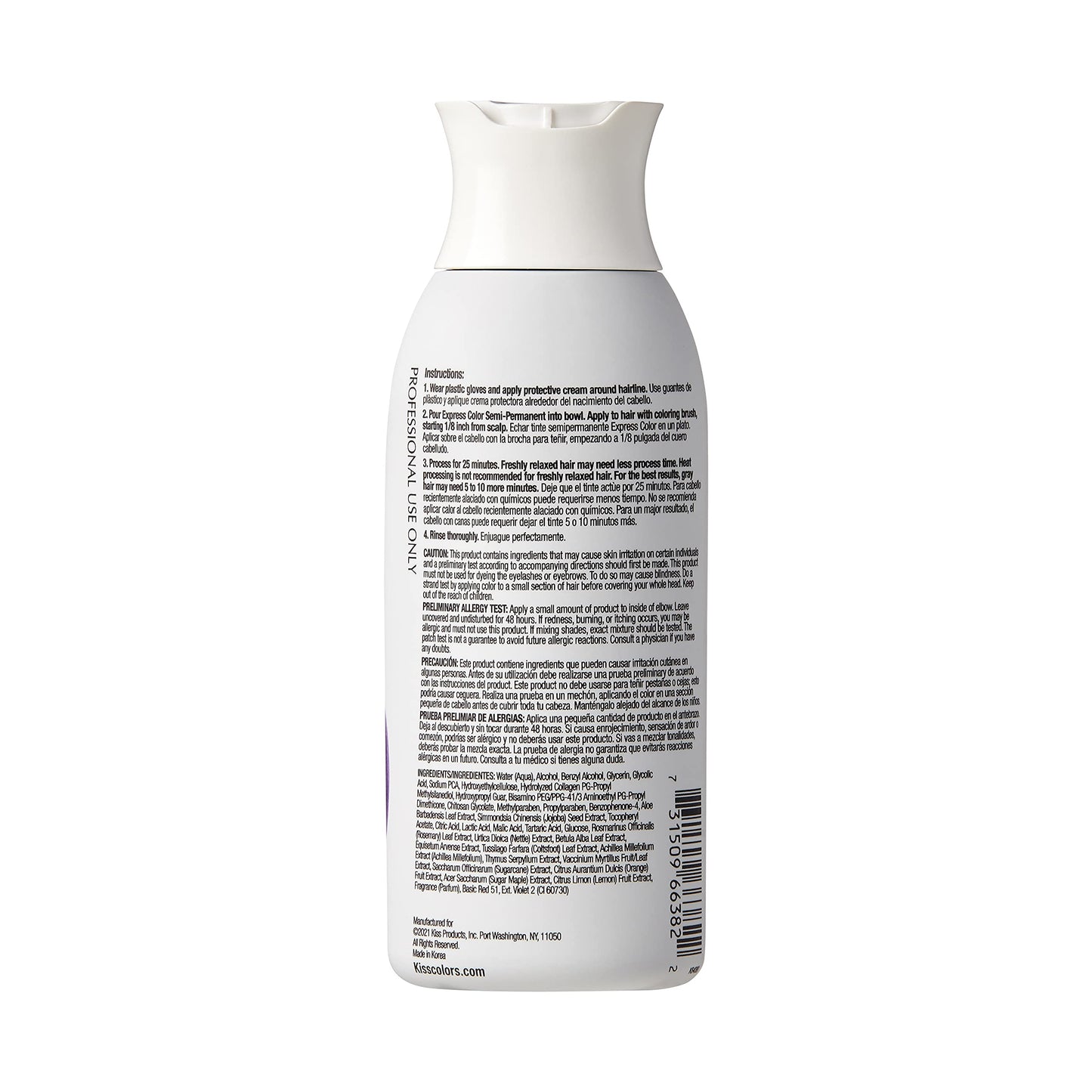 Kiss Express Semi-Permanent Hair Color - Vivid, Highly Pigmented Dye for Vibrant Hair, Gentle Formula, Gray Coverage, pH Balanced, 23 Intermixable Beauty & Personal Care KISS