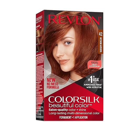 Revlon Colorsilk Beautiful Color Permanent Hair Color, Long-Lasting High-Definition Color, Shine & Silky Softness with 100% Gray Coverage, Ammonia Beauty & Personal Care REVLON