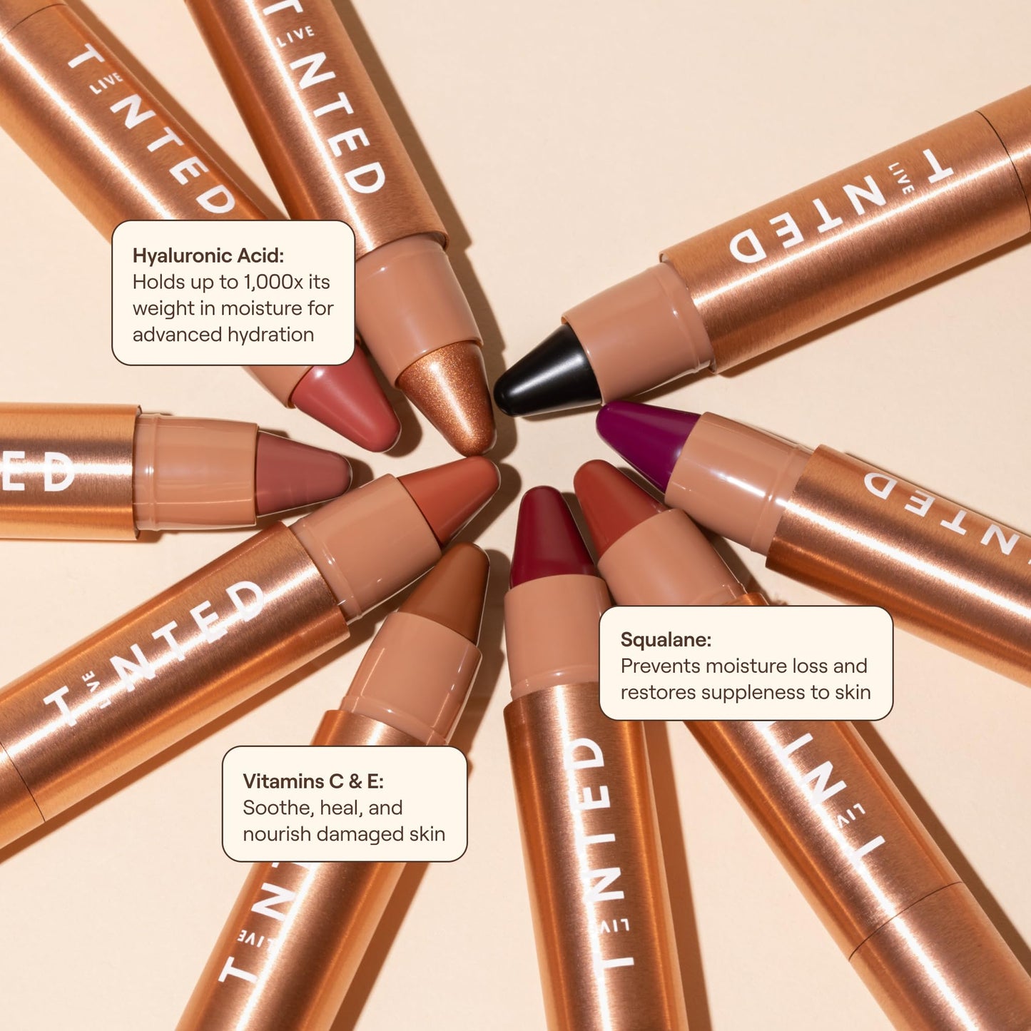 Live Tinted Huestick Multistick: Eye, Lip, & Cheek All In One Makeup stick with Hyaluronic Acid, Squalane, Twistable Crayon Design, Vegan Formula, Beauty & Personal Care Live Tinted