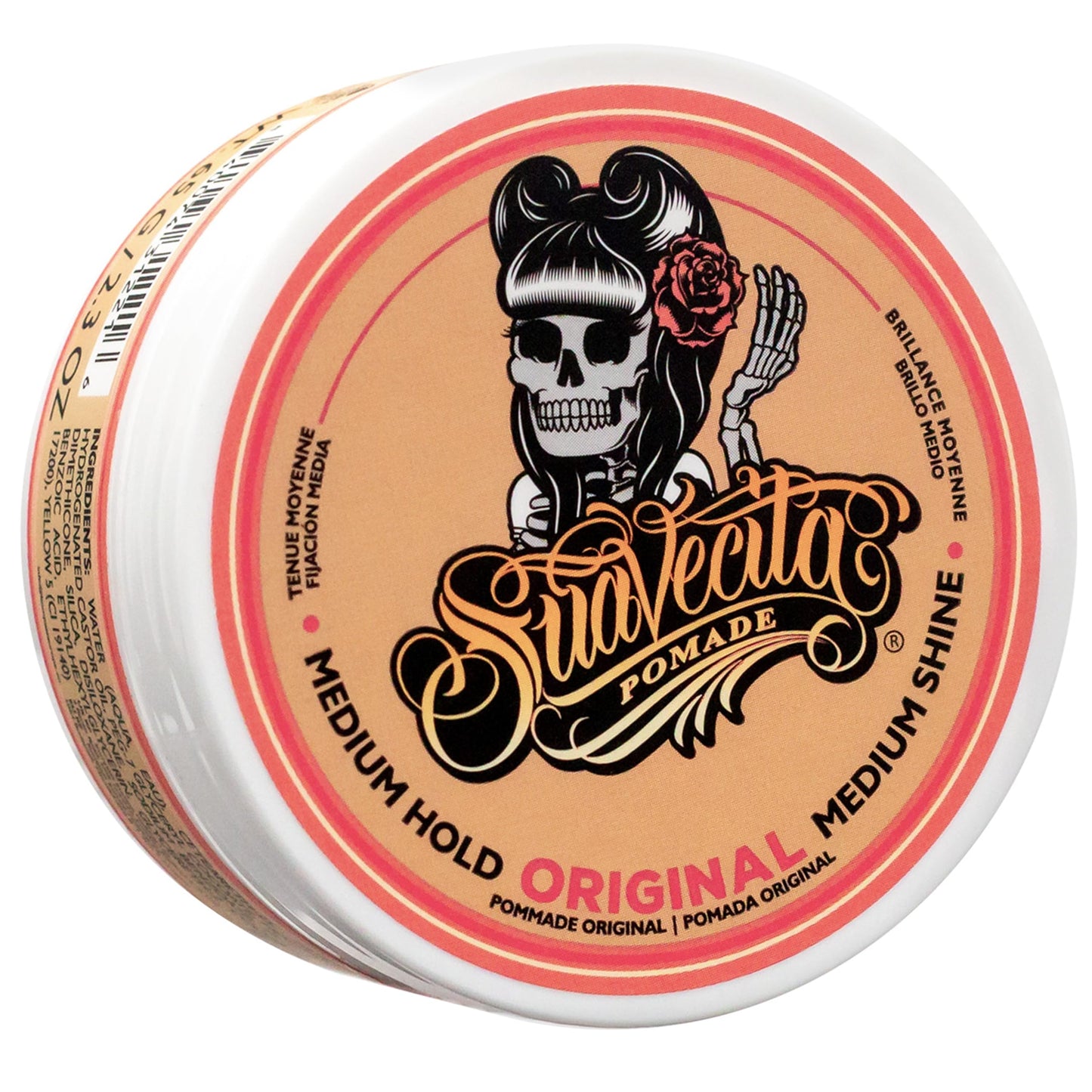 Suavecita Pomade for Women 2.3 oz Can - Medium Hold, High Shine, Water Based, Wax Like Flake Free - All Day Hair Free Gel Hairstyles Easy to Wash Out Beauty and Personal Care Suavecito
