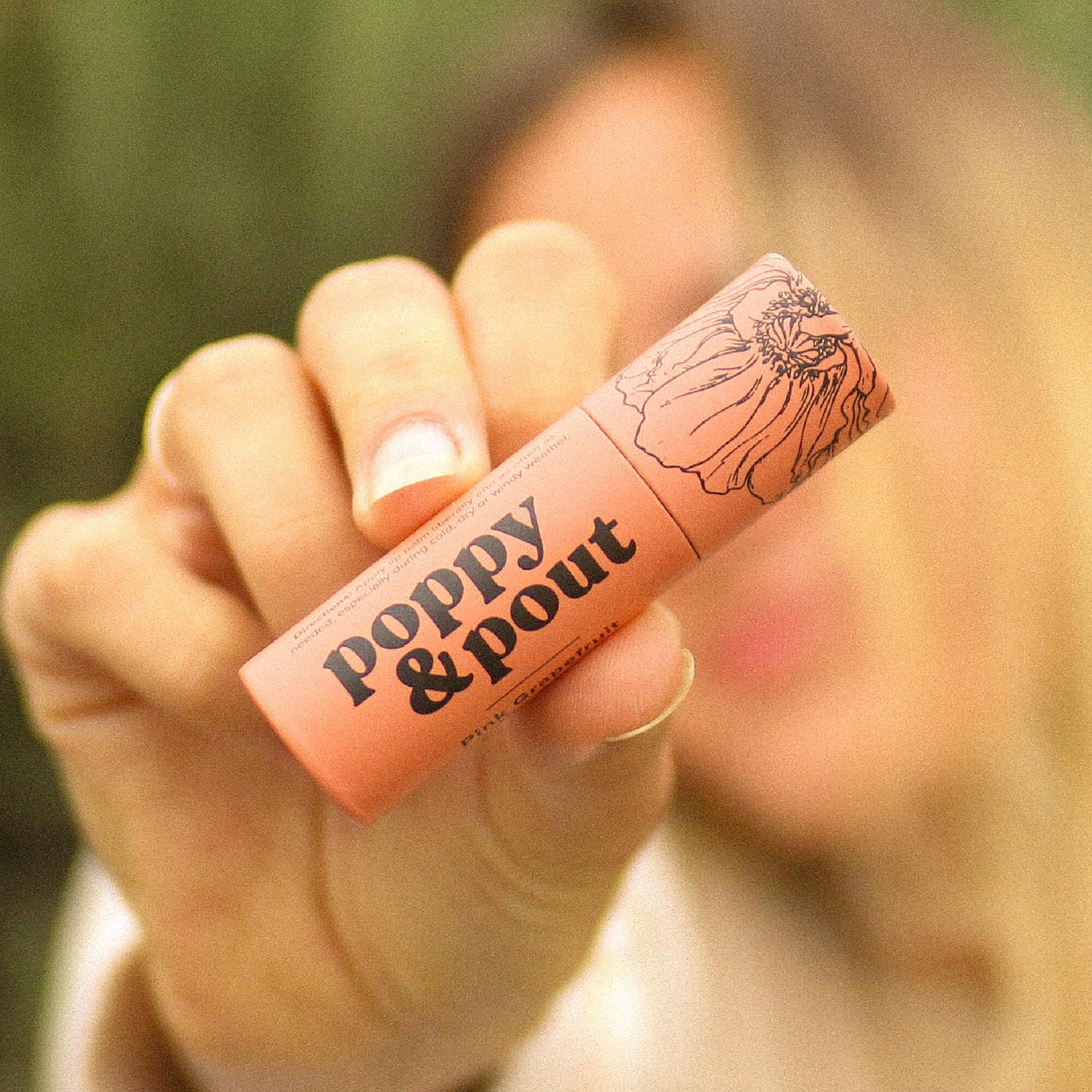 Poppy & Pout Pink Grapefruit Jumbo Lip Balm | All Natural Lip Balms & Moisturizers | Hydrates with Beeswax, Vitamin E, Organic Coconut Oil | Beauty & Personal Care Poppy & Pout