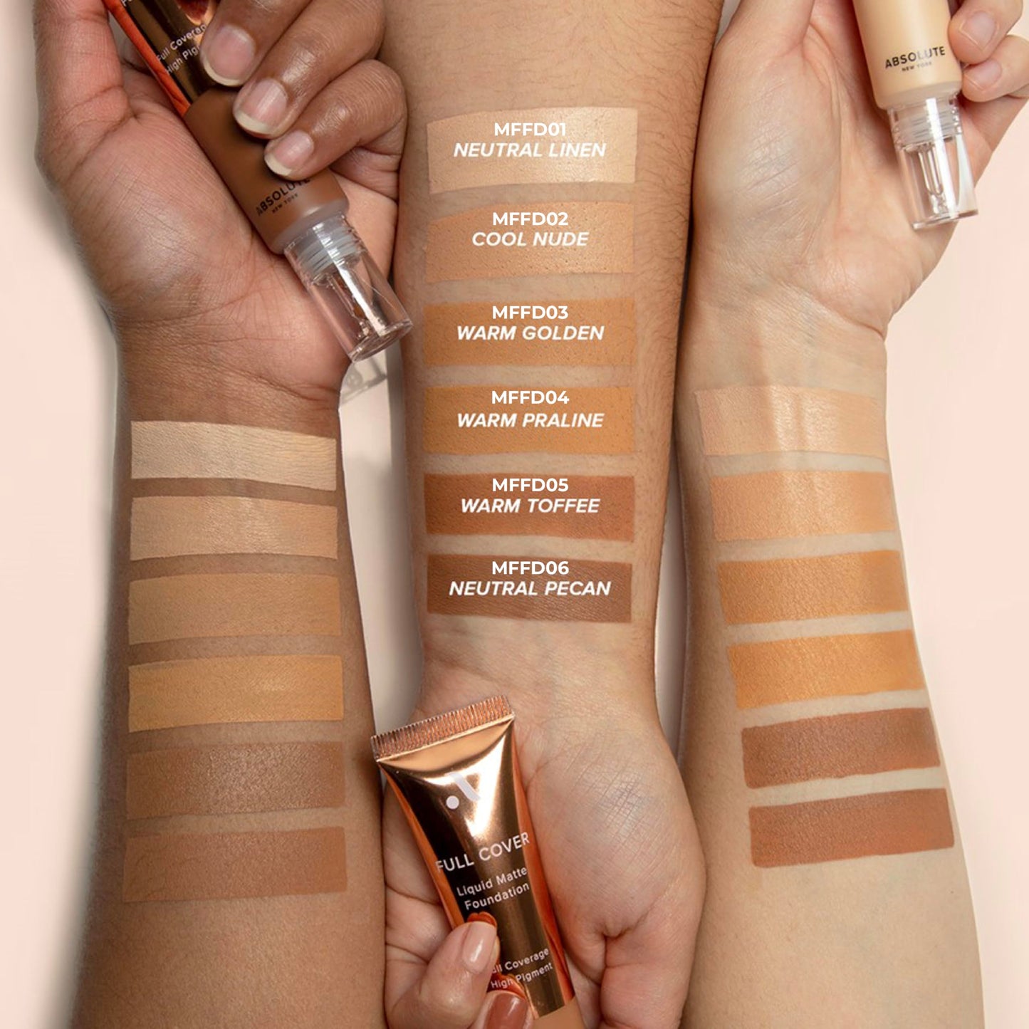 Absolute New York MFFD05 Full Cover Liquid Matte Foundation; Creamy Oil Free Formula with Dropper Tip; Natural Matte Finish Beauty & Personal Care Absolute New York