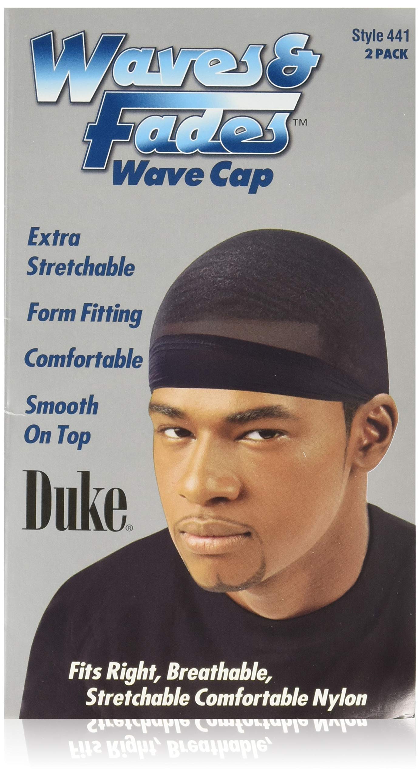 Duke Waves and Fades Wave Cap - Black (2 Pack) Beauty and Personal Care Duke