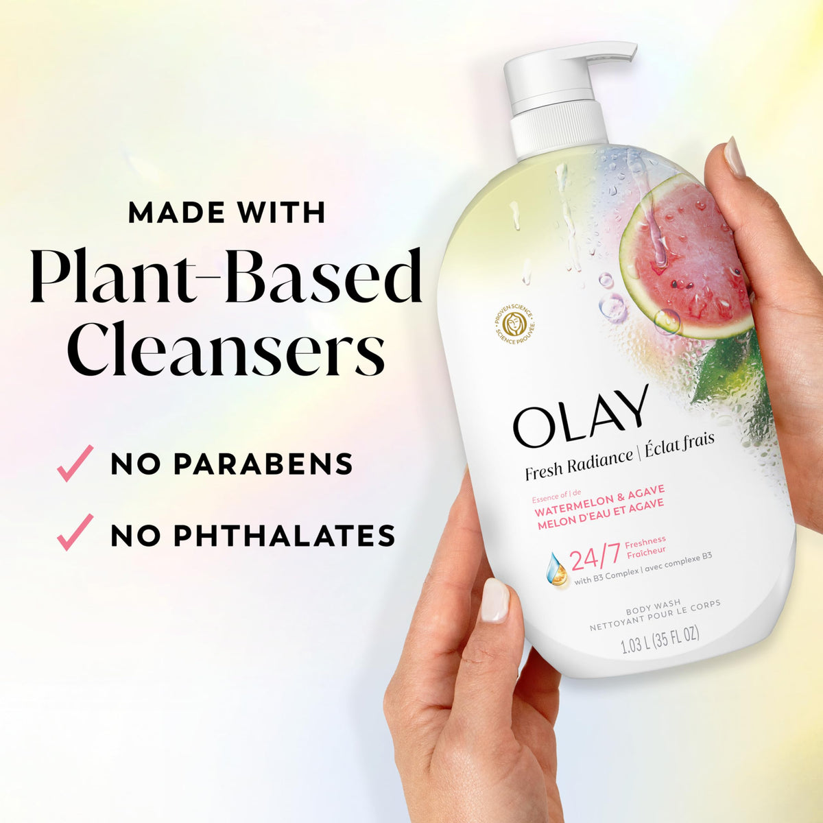 Olay Body Wash for Women, Fresh Radiance, 24/7 Skin-Loving Freshness, Visibly Radiant, Plant Based Cleansers, Vitamin B3 & Antioxidant Blend, For All Beauty & Personal Care Olay