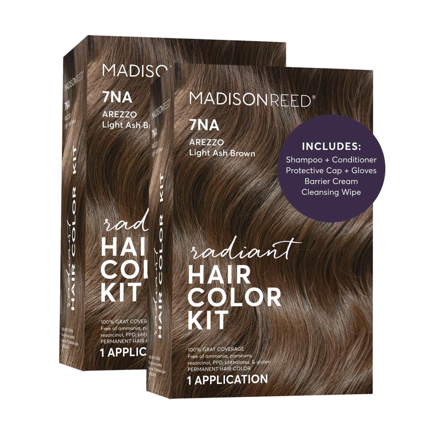 Madison Reed Radiant Hair Color Kit - 7NA Light Ash Brown with Cool Smoky Undertones (Arezzo Brown), Permanent Hair Dye, Dimensional Gray Hair Beauty & Personal Care Madison Reed