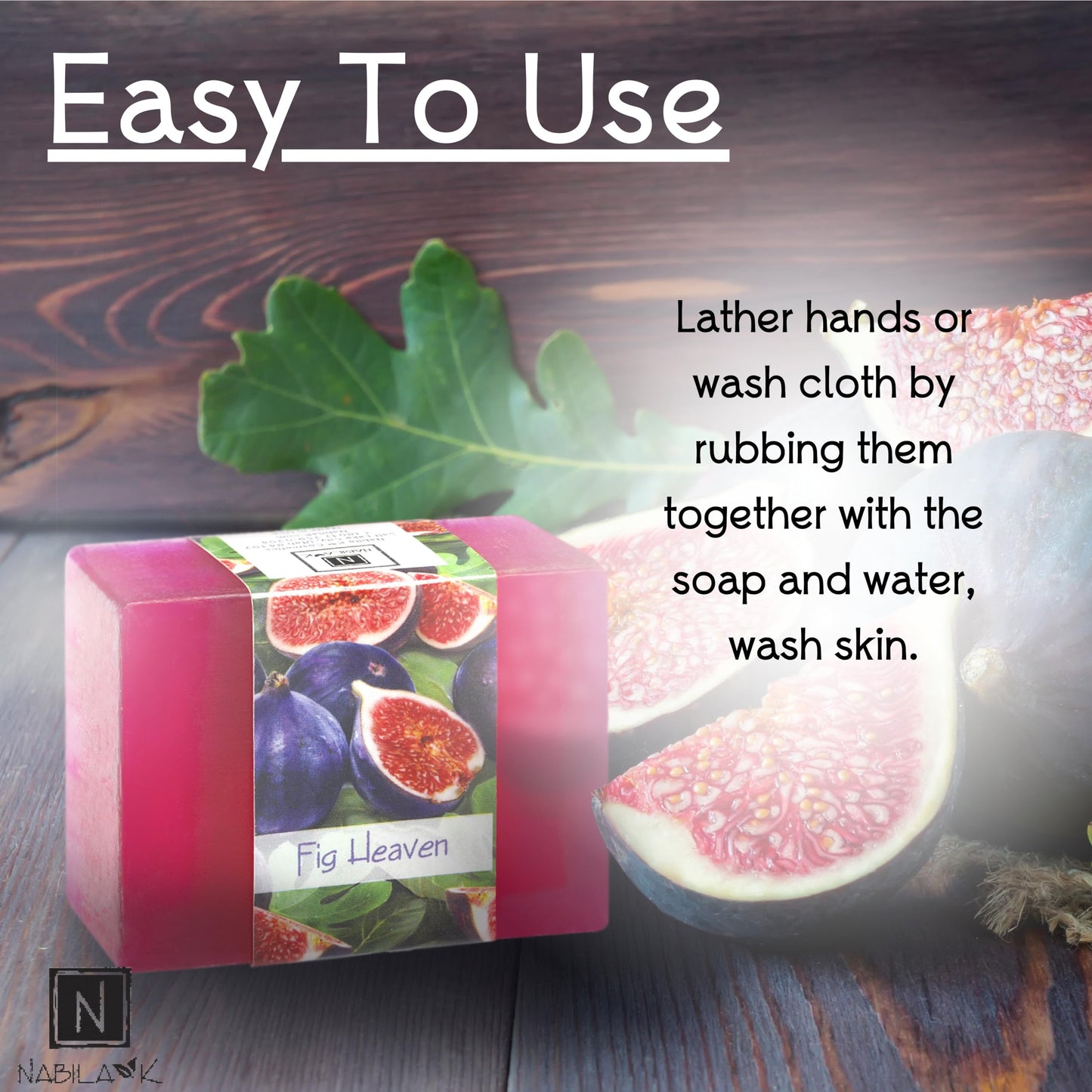 Nabila K Fig Heaven Glycerin Bar Soap | Sweet Fig Scent | Natural, Vegan, Hypoallergenic | 100% Vegetable Glycerin, Sulfate-Free, Paraben-Free | 4.5 Beauty & Personal Care Nabila K