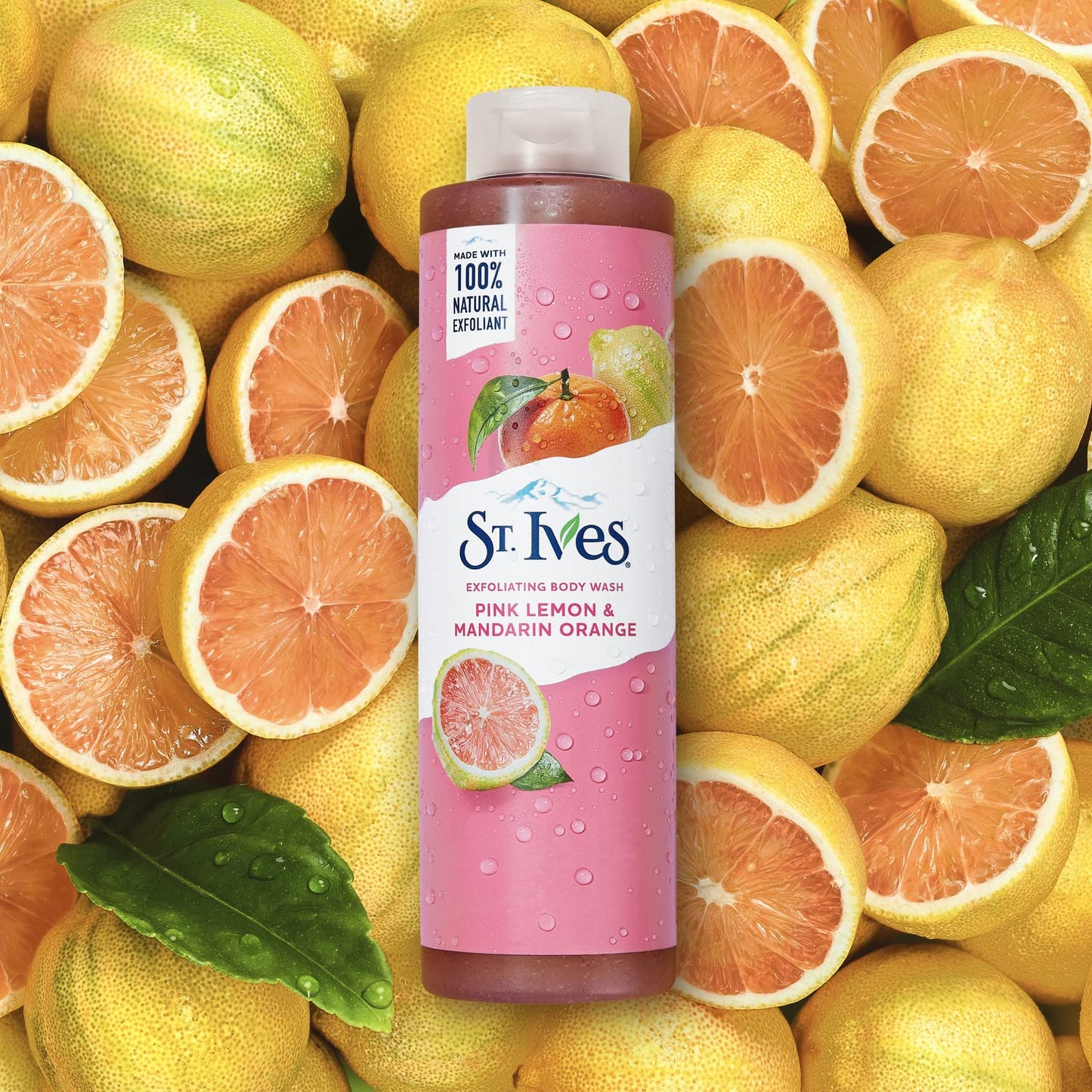 St. Ives Exfoliating Body Wash, Pink Lemon & Mandarin Orange 2-Pack - Made with 100% Natural Exfoliants for Glowing Skin, 16 Oz Ea Beauty & Personal Care St. Ives
