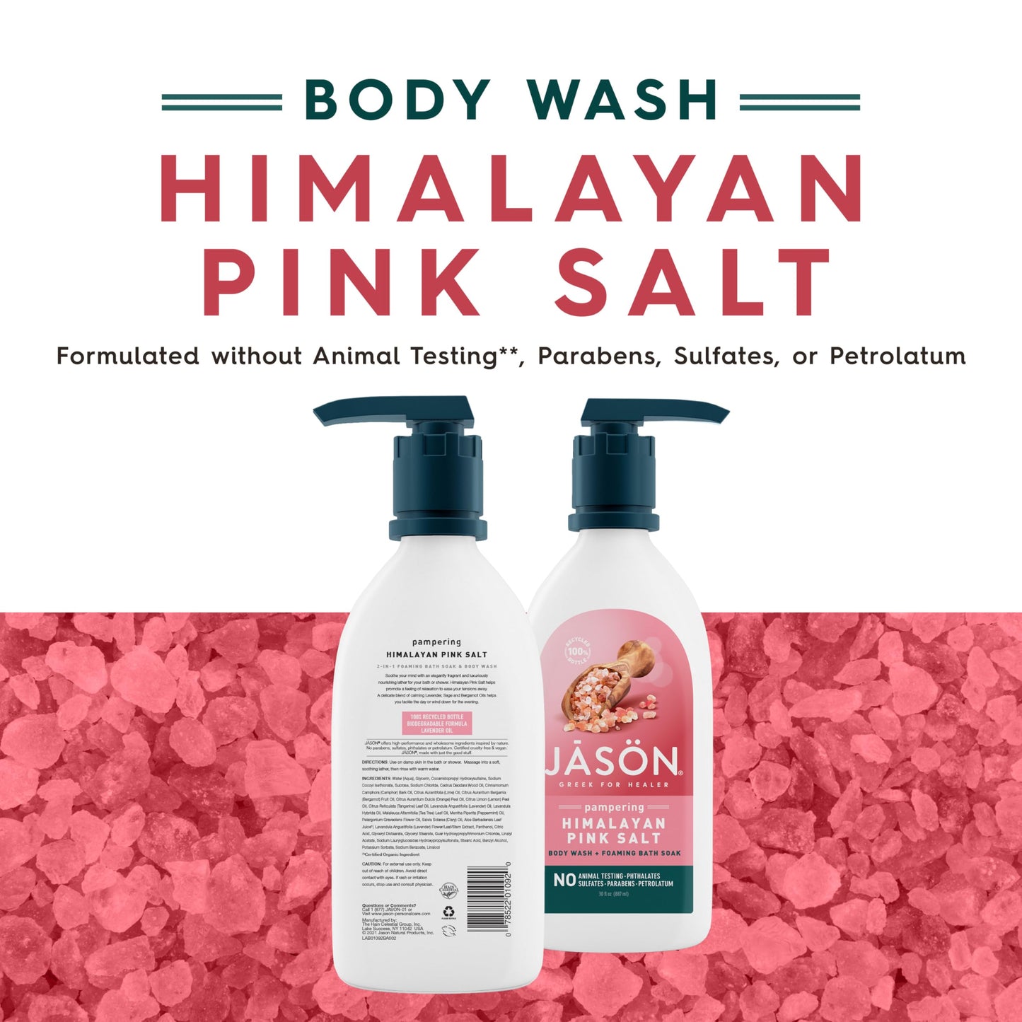 JASON Himalayan Pink Salt Pampering Body Wash, For a Gentle Feeling Clean, 30 Fluid Ounces Beauty & Personal Care JASON