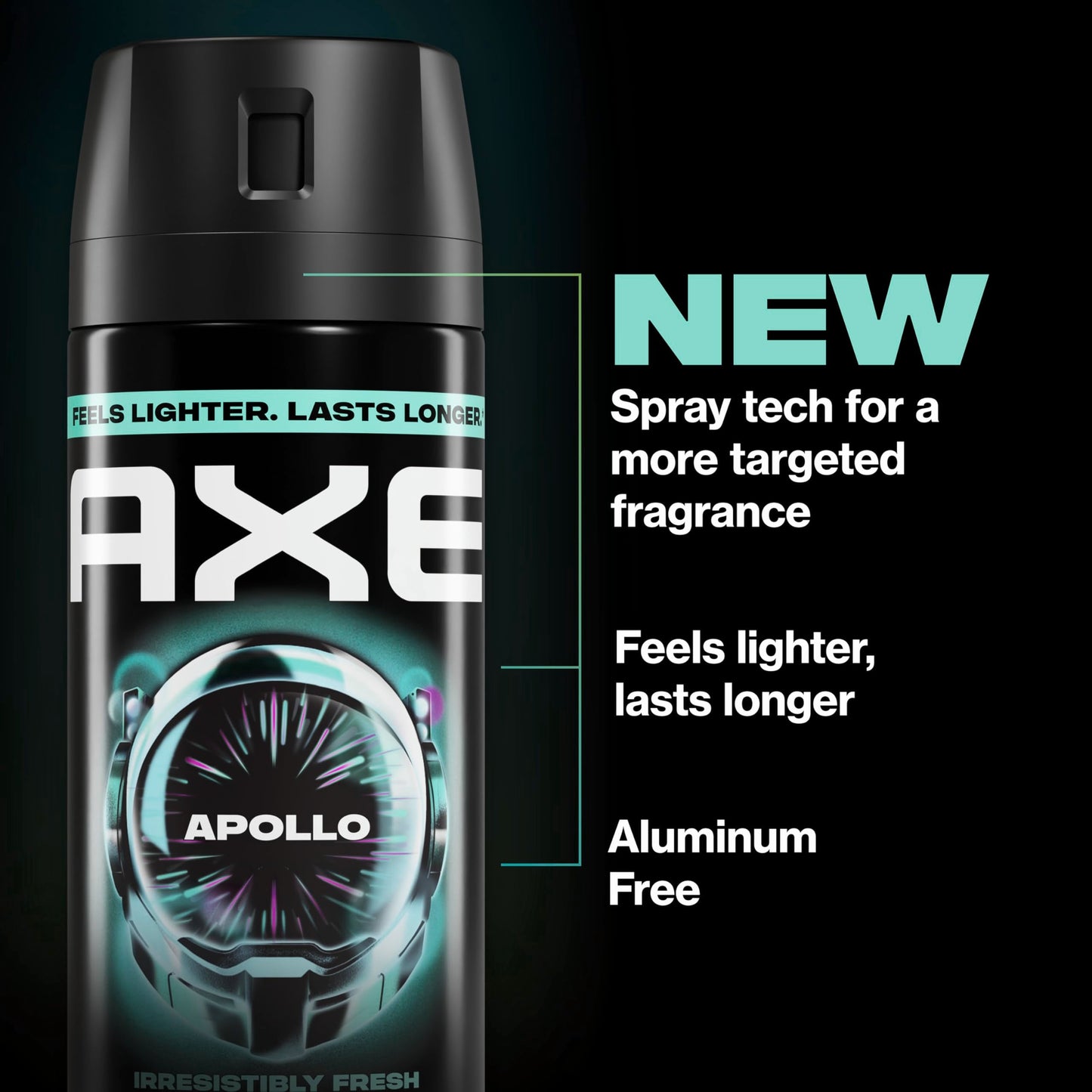 AXE Body Spray 4 Count Apollo 48 Hour All Over Fresh Aluminum Free 2.9 oz Beauty and Personal Care AXE