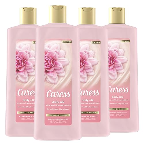 Caress Body Wash for Women, Daily Silk, 18 oz, 4 Count, softening Beauty & Personal Care Caress