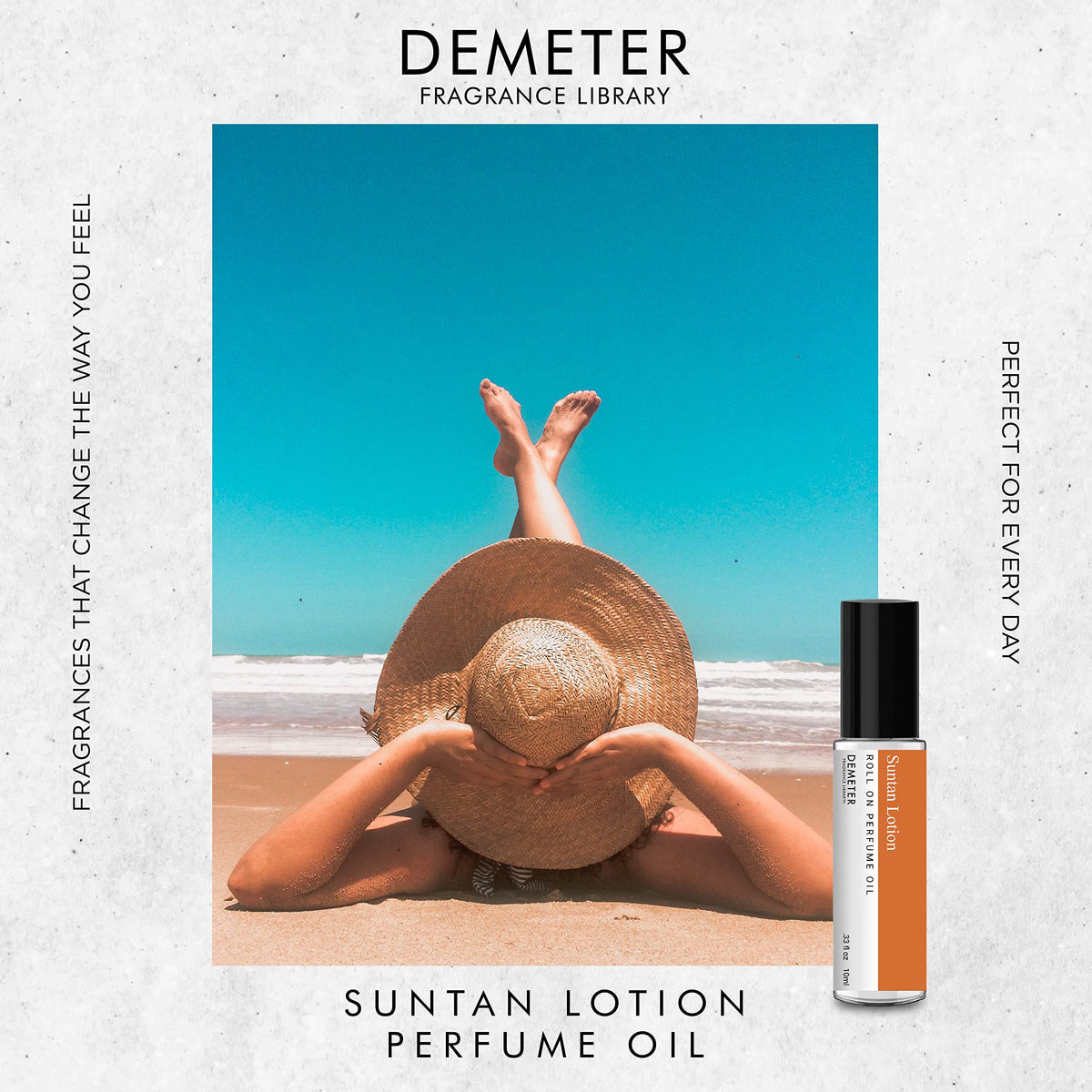 DEMETER Suntan Lotion Perfume Oil Roll on, .33 Oz, Long-Lasting Beauty & Personal Care DEMETER