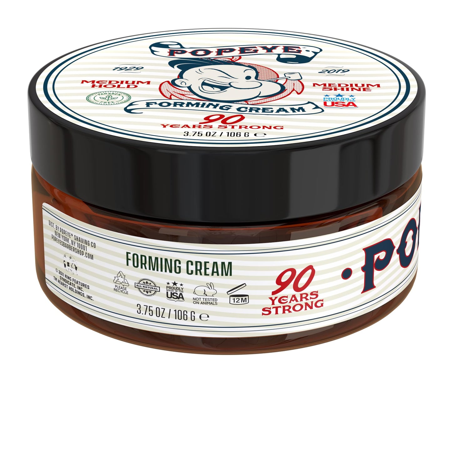 Razor MD Popeye Shaving Co Hair Styling Forming Cream for Men, Medium Hold and Medium Shine Styling Cream, Men's Hair Grooming Products for Short Beauty & Personal Care Razor MD