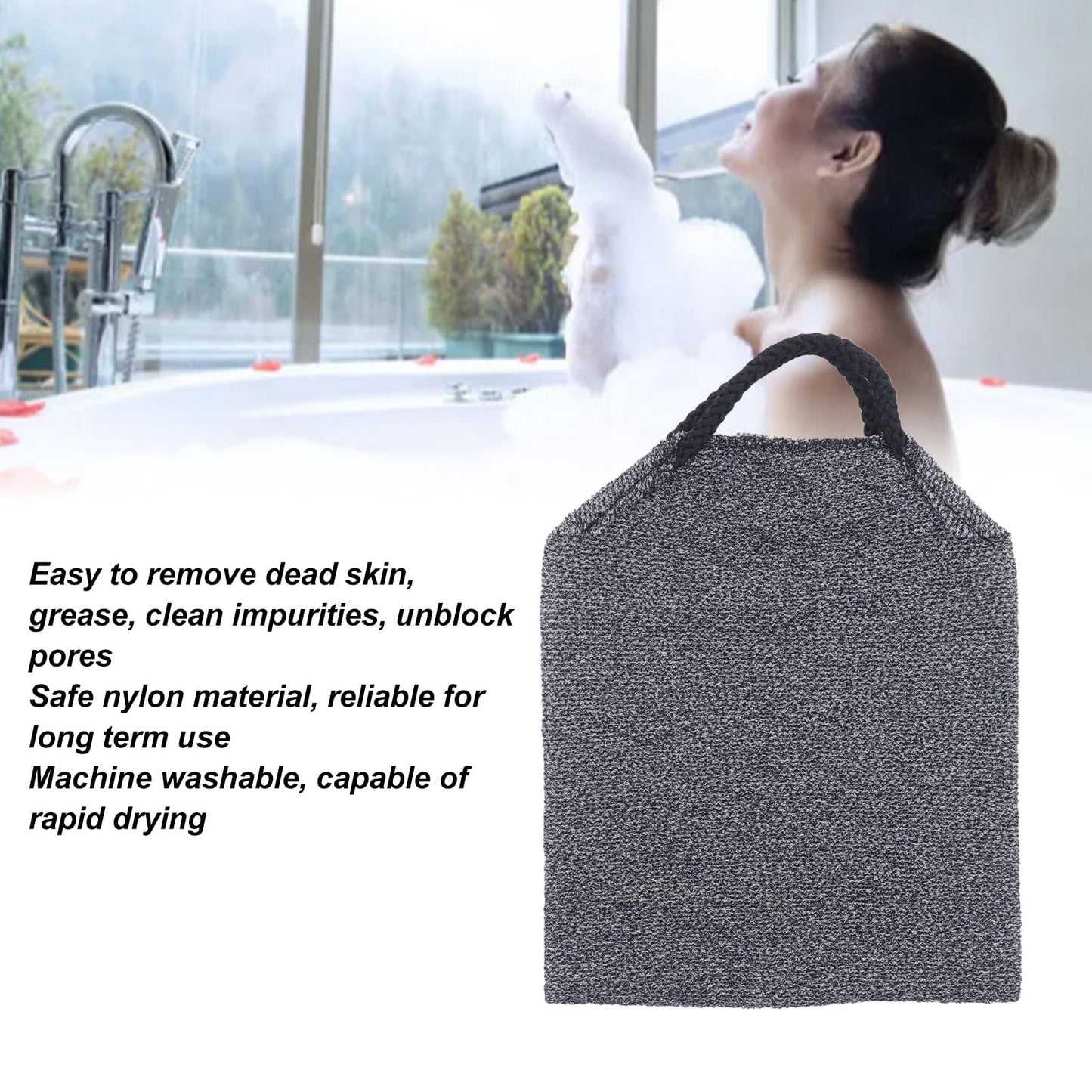 Long Bath Sponge Thickened Exfoliating Back Scrubber Nylon Bathing Sponge for Shower Room and Bath Time Skin Care Beauty and Personal Care Miriam Song