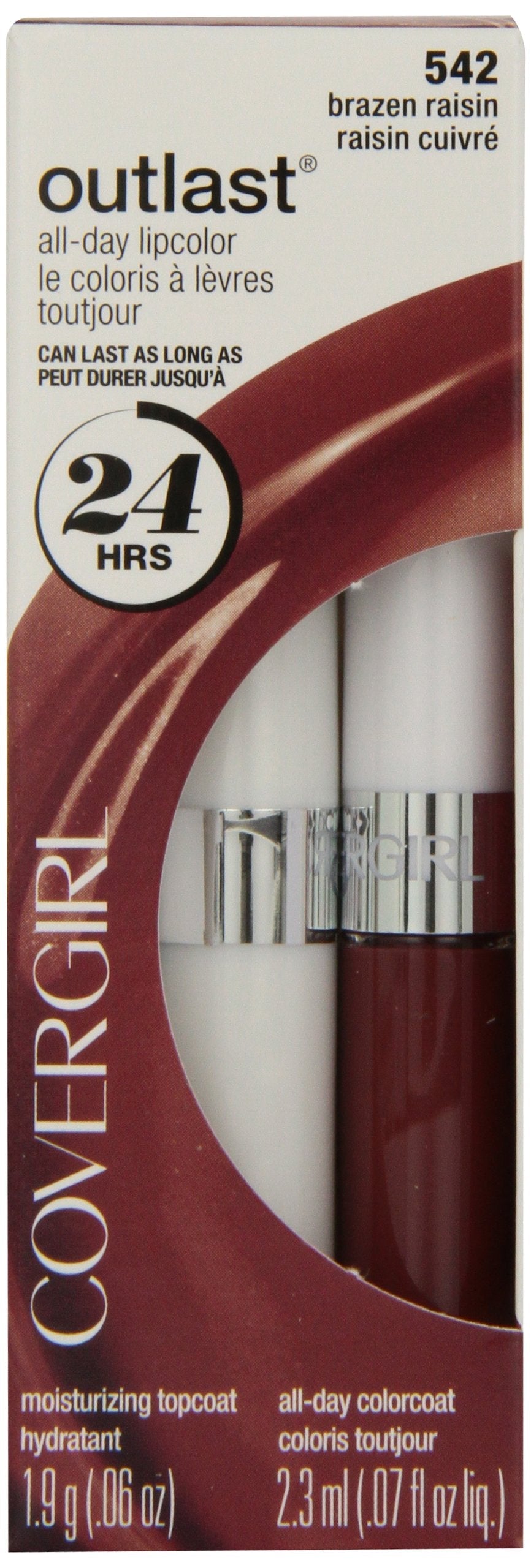 CoverGirl Outlast All Day Two Step Lipcolor, Brazen Raisin 542, 0.13 Ounce Beauty & Personal Care COVERGIRL