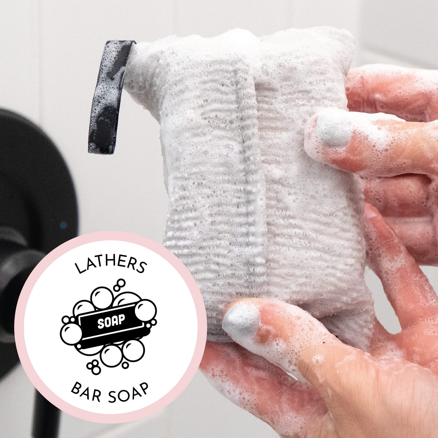 S&T INC. Exfoliating Soap Bag, Bar Soap Pouch for Shower and Bath, 7.6 Inches x 4.5 Inches, Grey, 2 Pack Beauty & Personal Care S&T INC.