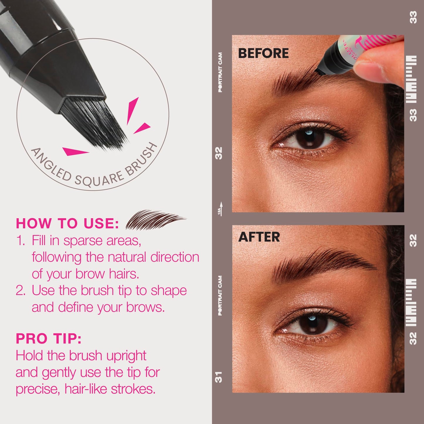 Absolute New York Tattoo Brow Strokes, Natural Mirco Bladed Effect, Define and Perfect Brows (MEBT01 Black) Beauty & Personal Care Absolute New York