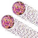 Black Orange Purple Mixed Holographic Chunky Glitter, 13g (2 Jars x 6.5g) Crafts Glitter Powder with 10g Gel and Brush, Halloween Iridescent Nail Beauty & Personal Care Jremreo