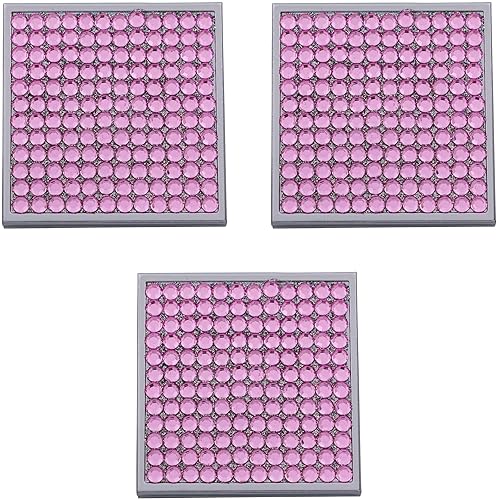 Stephanie Imports Set of 3 Double Sided Magnifying Square Compact Mirrors with Rhinestones (Pink Rose) Beauty & Personal Care Stephanie Imports