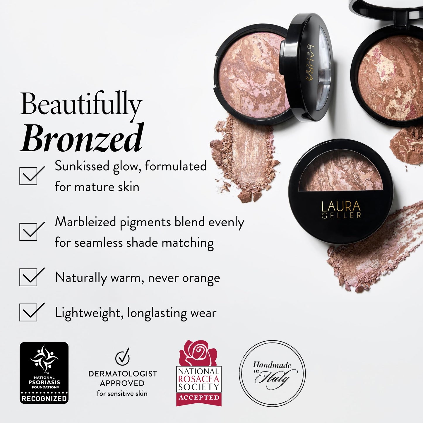 LAURA GELLER NEW YORK Baked Bronze-N-Brighten Bronzer Powder - Medium - Natural Bronze Glow Beauty & Personal Care LAURA GELLER NEW YORK