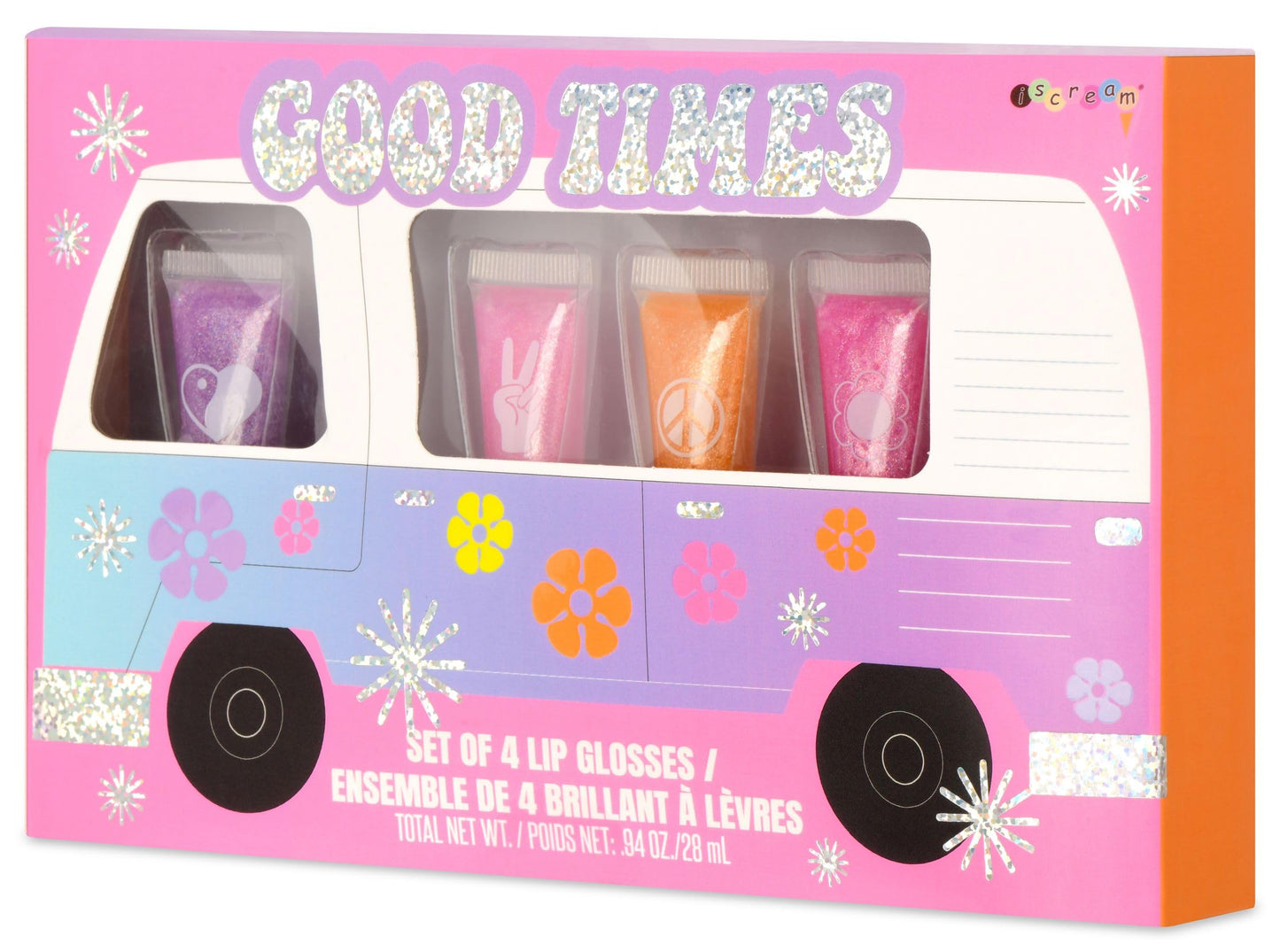 iscream Good Times 4-piece Glittery Berry Scented Classic Tube Lip Gloss Boxed Set Beauty & Personal Care iscream