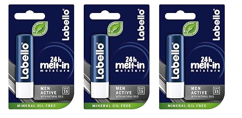 Labello Active Lip Care for Men 4.8g/5.5ml SPF 15-3 Pack Beauty & Personal Care Labello