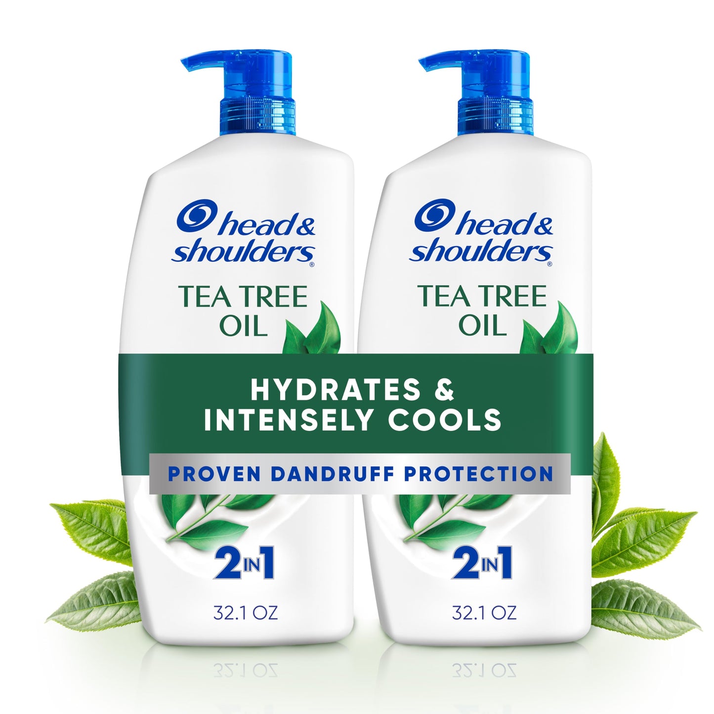 Head & Shoulders Anti-Dandruff Shampoo and Conditioner with 1% Pyrithione Zinc, Tea Tree Oil 2-in-1 Twin Pack, Tea Tree Shampoo with Cooling Beauty and Personal Care Head & Shoulders Default Title